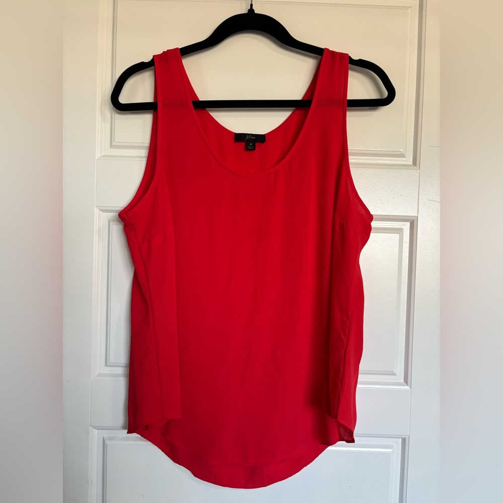 J. Crew Vibrant Red Tank Top